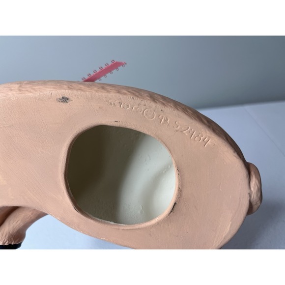 Vtg Ceramic Pig Pink With A Bow Kitchen House Decor Wall Hanging - Picture 7 of 10